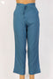 Cambric Cotton Pants In Indigo Blue